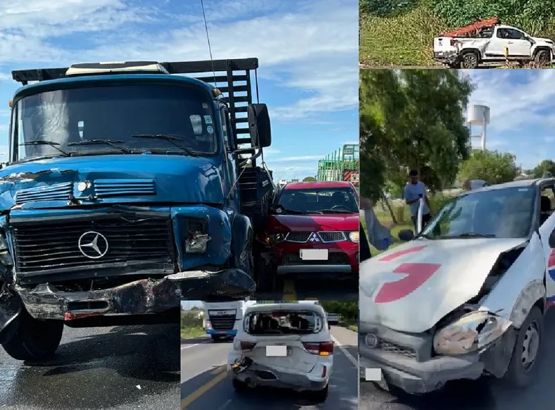 Acidente envolvendo quatro veículos na BR-101, Linhares