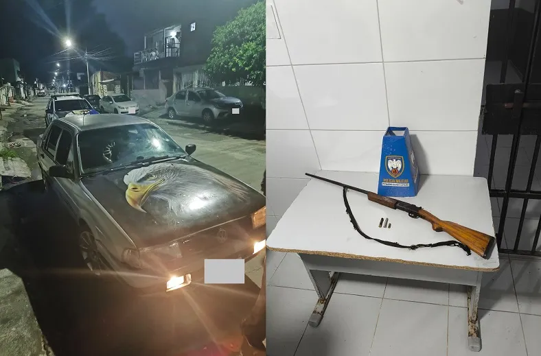 Linhares V: Arma encontrada dentro de Santana abordado pela PM