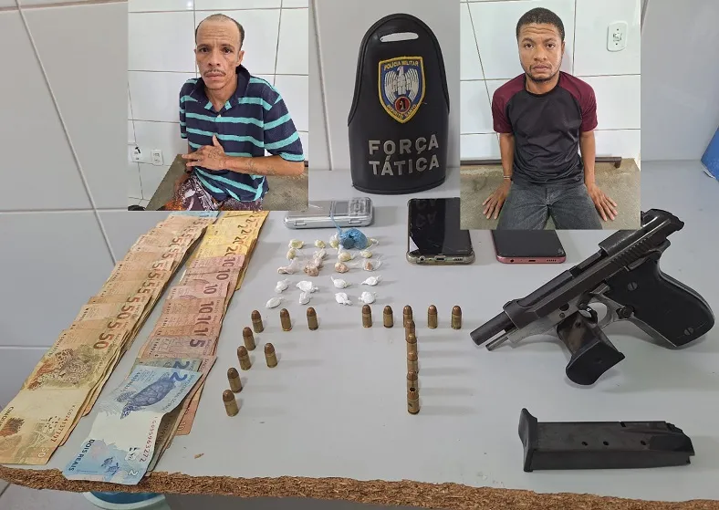Povoação: Gaspar escapa, mas PM cumpre mandados e apreende drogas, arma e dinheiro em Linhares