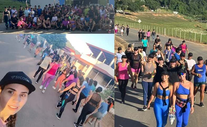 Caminhada das mulheres em Linhares. “É para fechar nosso mês, mas o ano todo é nosso!”