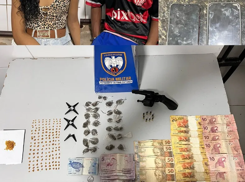 Casal de menores flagrado no “corre” do tráfico em Sooretama, e à luz do dia