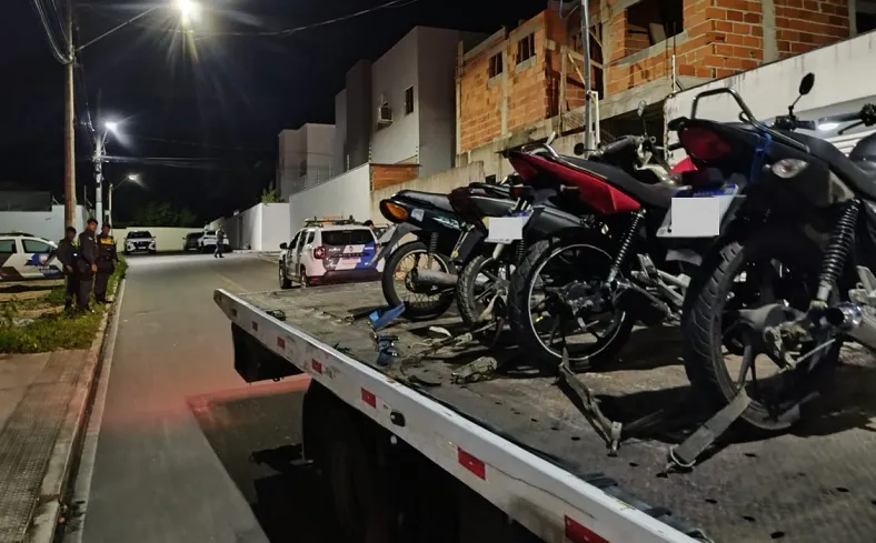 Motos barulhentas apreendidas pela PM em Linhares