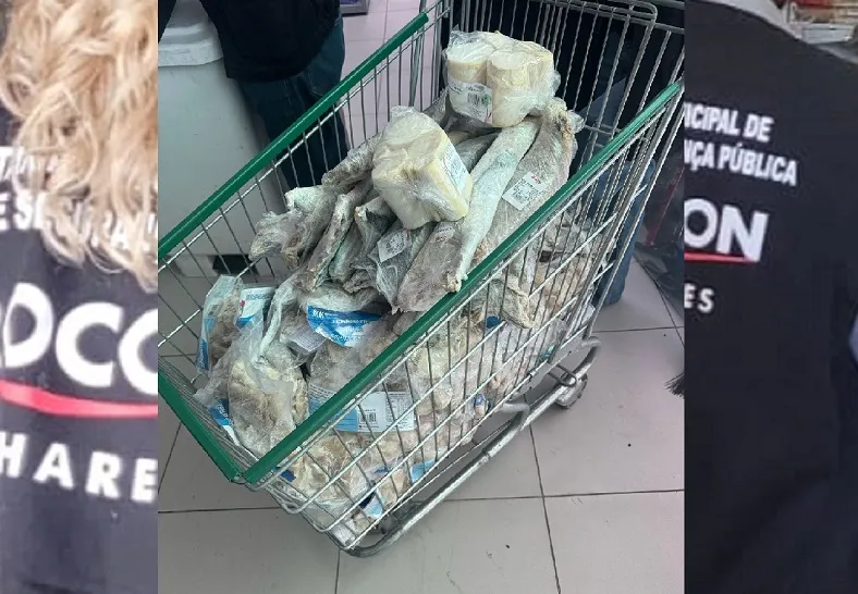 Páscoa: Moscas no bacalhau no flagra do Procon em supermercado de Linhares