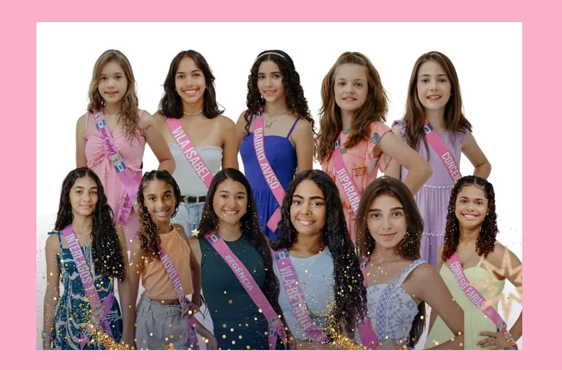 Olha elas, as candidatas ao Miss Linhares Juvenil. Tá chegando a grande final