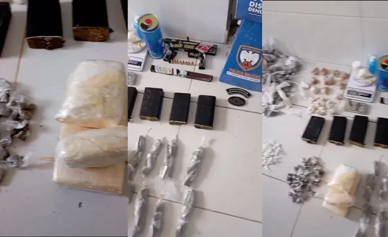 Muita droga apreendida em Linhares. A RO da PM desmantelou o tráfico na região 5