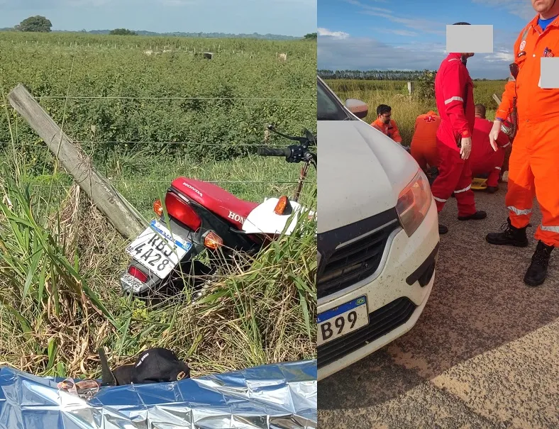 Condutor de moto morre em cena de acidente na Estrada de Cacimbas, Linhares