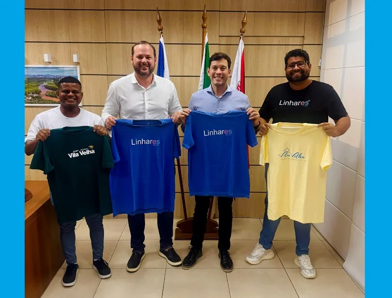 Vereadores de Linhares recebidos por Arnaldinho Borgo e Victor Linhalis em Vila Velha