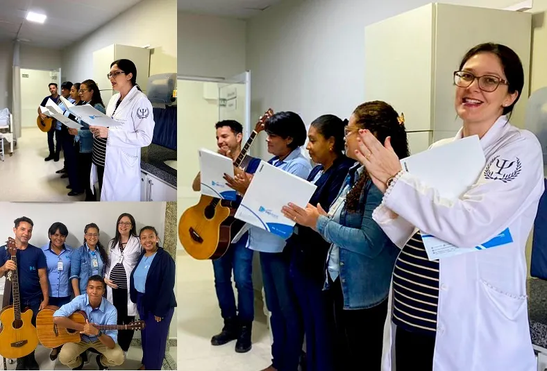 Cena inesquecível para as mães no hospital Rio Doce, Linhares