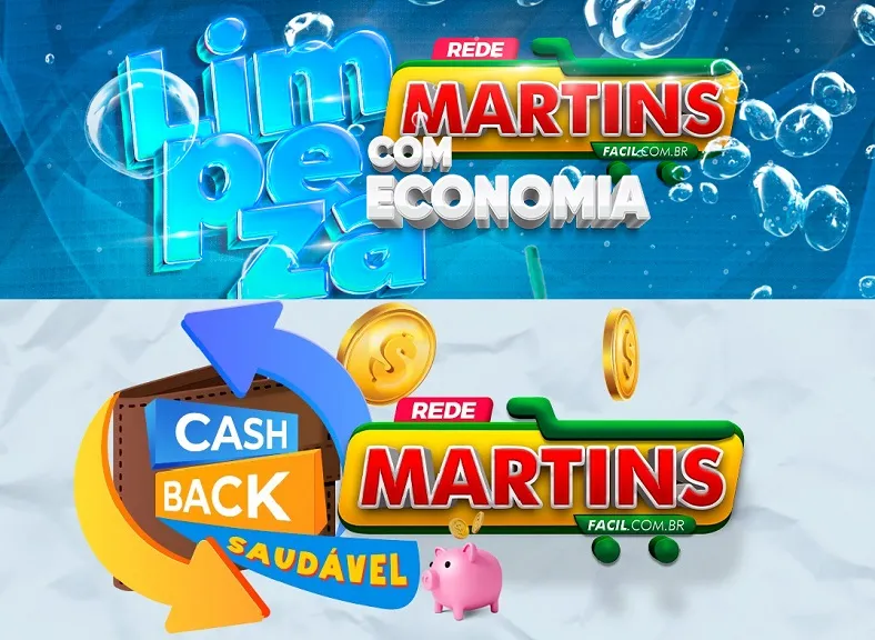 Segunda da Limpeza e listas imbatíveis no Martinsfácil. Tem cashback relâmpago
