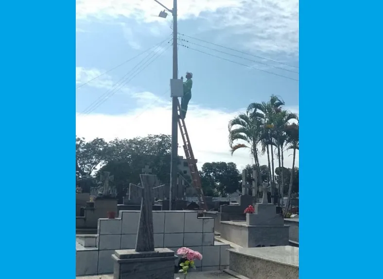 Cemitério do Centro de Linhares agora tem câmeras de videomonitoramento