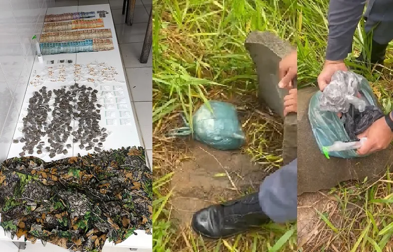 Sooretama: Droga, dinheirama e até vestes camufladas apreendidas pela RO