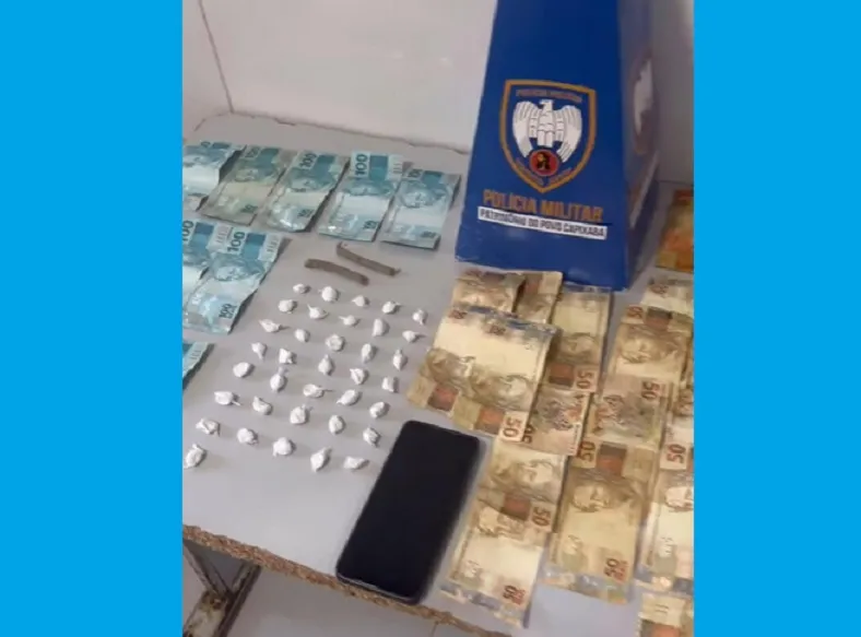 Mototaxista preso em Linhares. Droga e dinheiro apreendidos pelo G.A