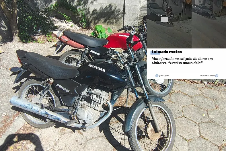 Duas motos recuperadas pela GCM em Linhares. Uma é a que foi furtada no Interlagos