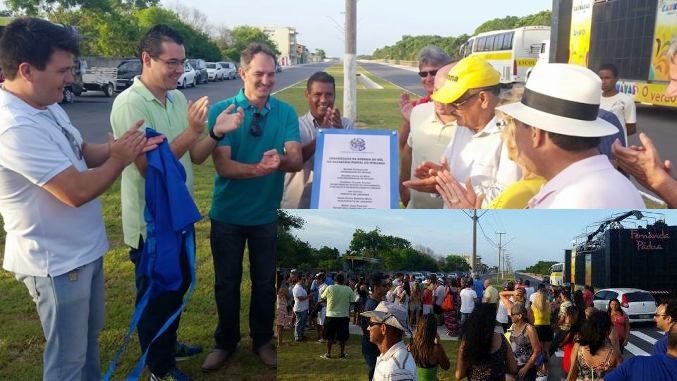 Pontal está ‘de cara nova’, declara turista. Confira cenas da inauguração da Avenida do Sol
