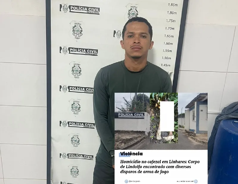 Morte de Lindolfo: G.A. prende um dos procurados em Linhares, e ele estava com 2 mandados