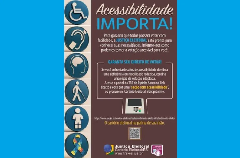 Eleitores com mobilidade reduzida ou deficiência já podem pedir transferência para seção de fácil acesso