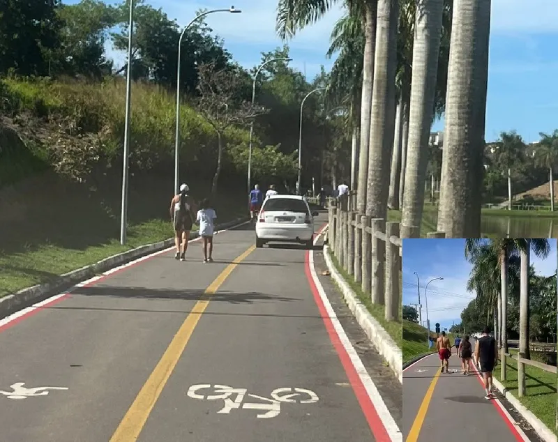 Manhã de domingo: Carro na Linha Verde quase atropela quem praticava caminhada