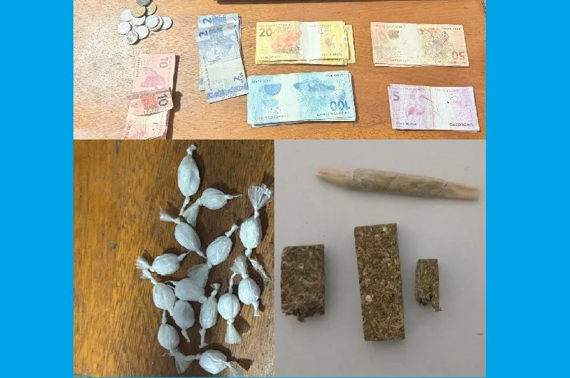 No Pontal: 6 abordados, cocaína, maconha e dinheiro apreendidos durante o forró