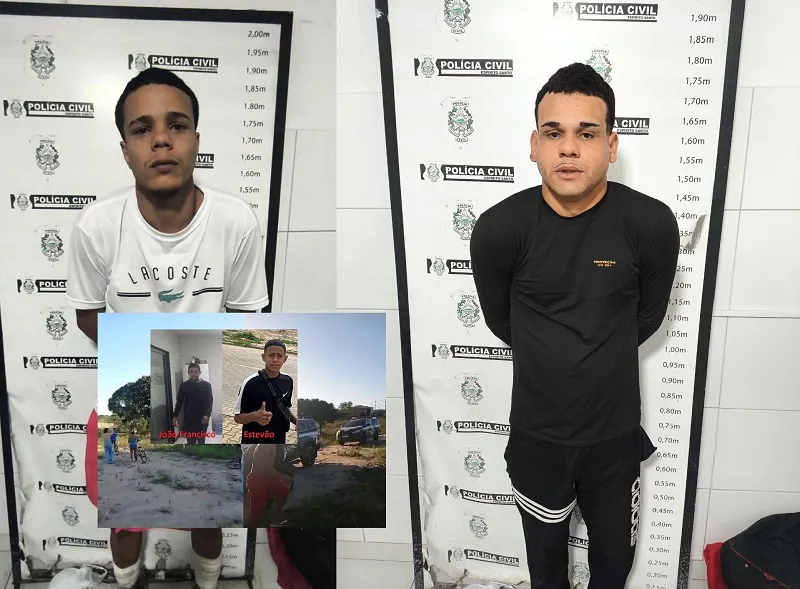 JV e TL presos no Santa Cruz. Duplo homicídio de irmãos volta à tona em Linhares