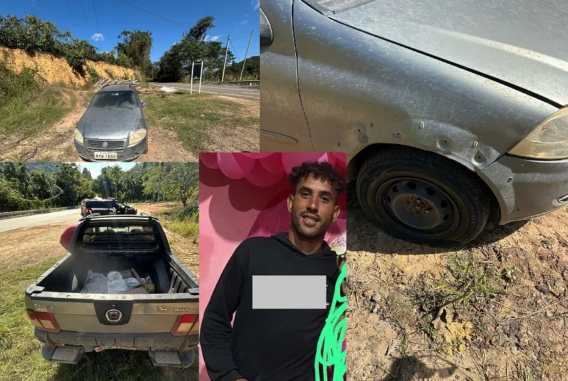 Carro de Jardes é encontrado abandonado às margens de rodovia em Rio Bananal