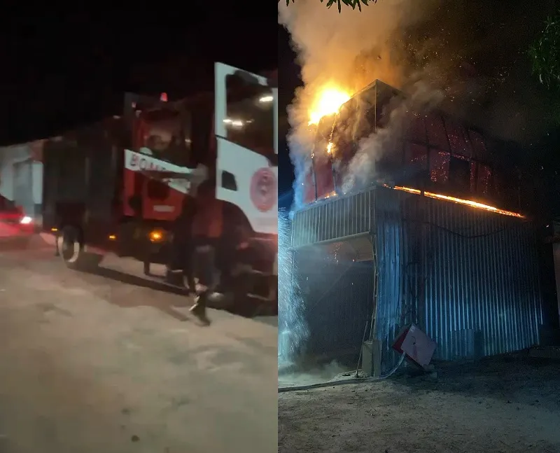 Incêndio mobiliza Corpo de Bombeiros no bairro Canivete, Linhares