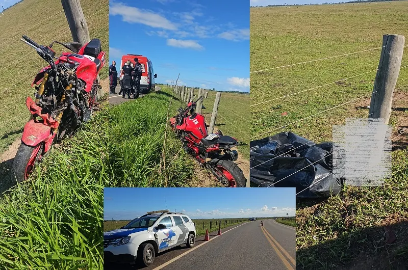 Motociclista morre na Estrada do Pontal, em Linhares. Colidiu na cerca