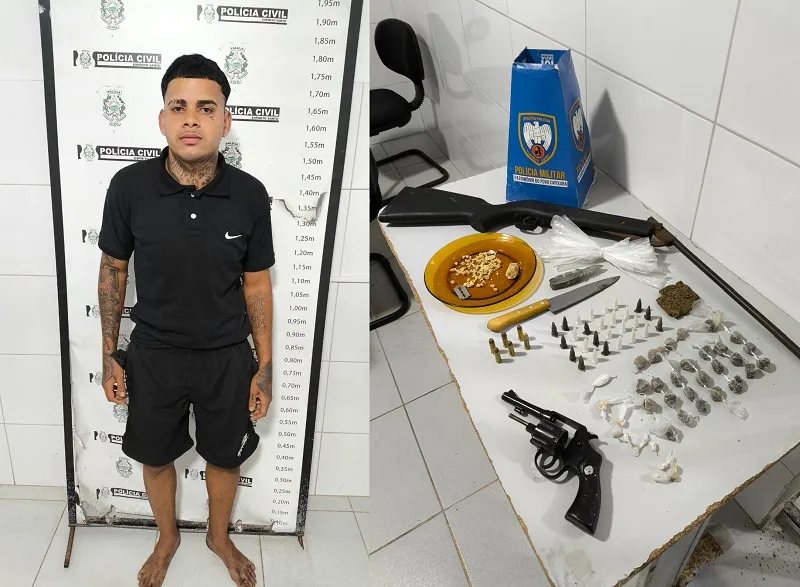 Tráfico em Linhares: Fogos avisam, mas ROR da 3ª Cia detém suspeito e apreende drogas no Santa Cruz