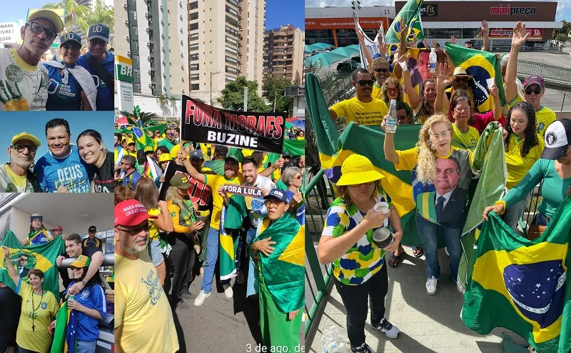Manifestação contra atitudes de Lula e Alexandre de Moares. Linharenses participam na cidade e na Capital do ES