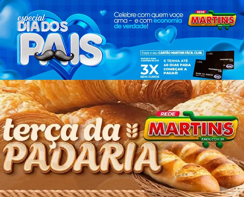 Hoje tem Terça da Padaria e da Feira no Martinsfácil. Aproveitem