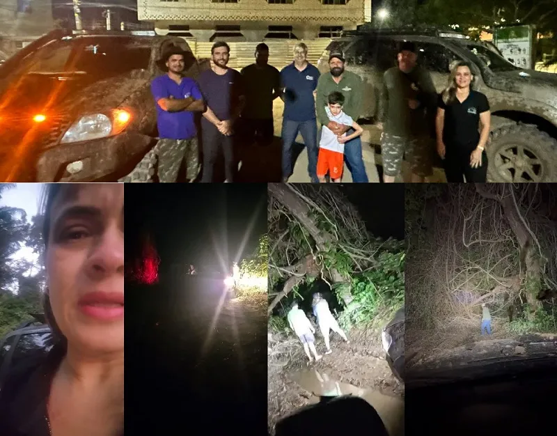 Mulher se desespera perdida na Beira Rio, Jipeiros entram em ação e fazem o resgate em Linhares
