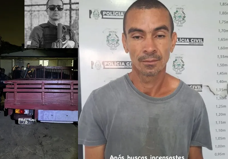 Gilvano se entrega na delegacia de Linhares. É suspeito de matar o policial penal Alvino, em Viana
