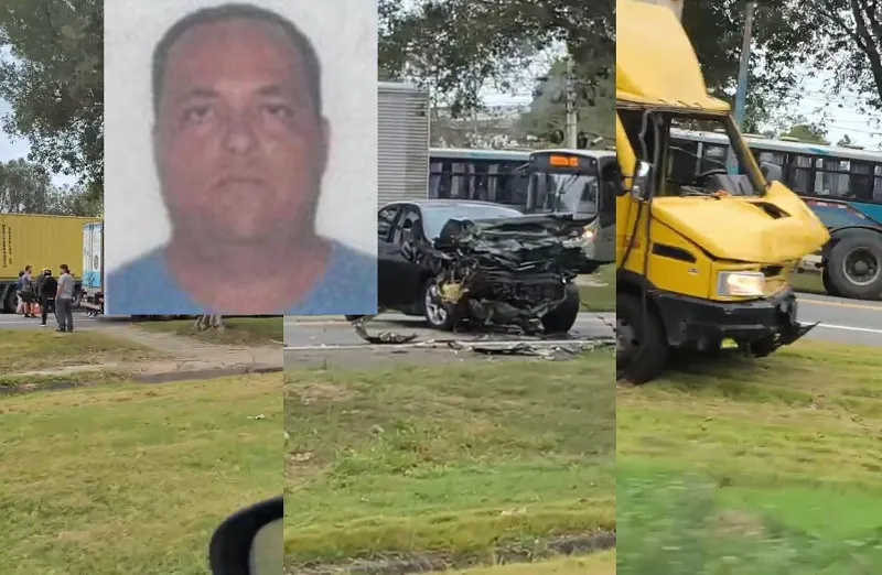 Acidente com óbito e feridos na BR-101, Linhares. 5 veículos envolvidos