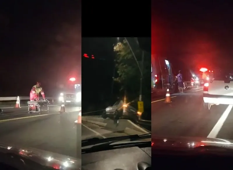 Três acidentes em Linhares, na BR-101. Dois envolveram motos