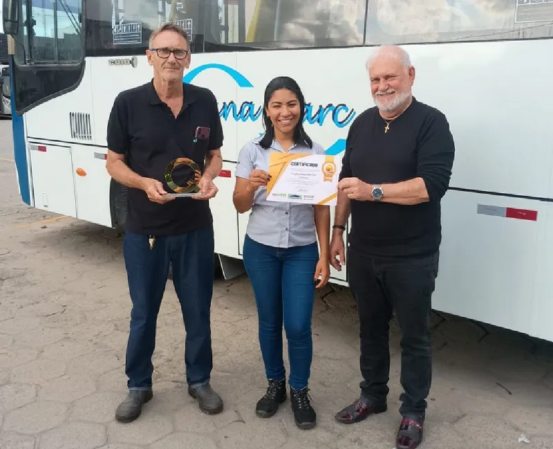 É ouro: Viação Joana D´arc de Linhares conquista premiação do Programa Despoluir/ES
