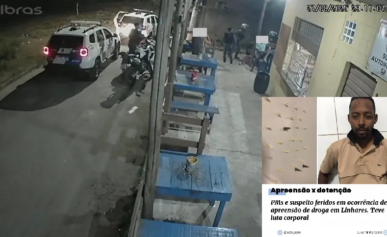 PMs e suspeito feridos em ocorrência de apreensão de droga em Linhares. Teve luta corporal (tem atualização)