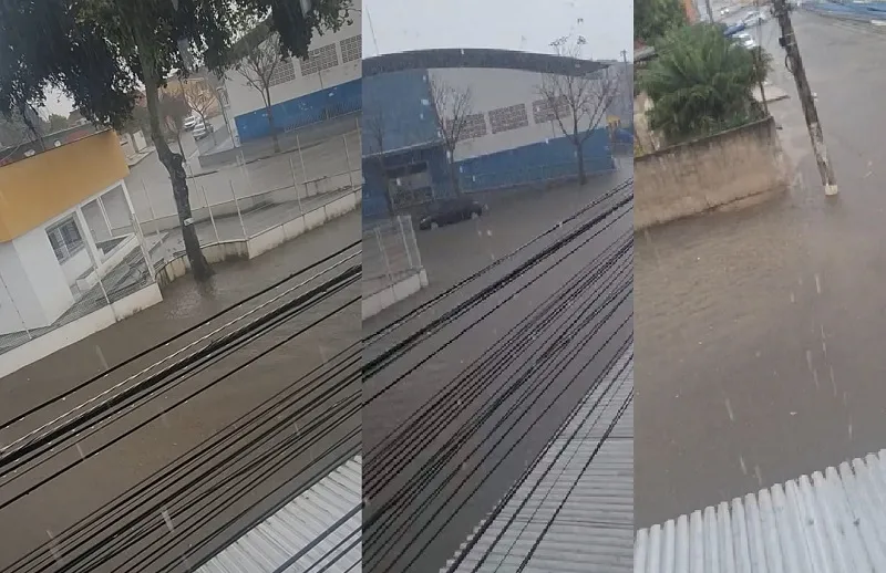 Alagamento no Aviso, Linhares: “Meia hora de chuva”