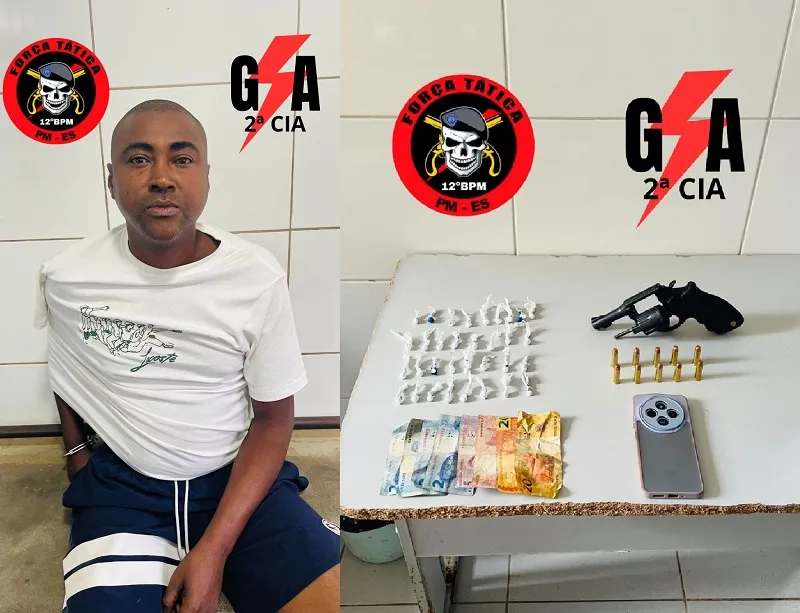 Povoação: Homem e mulher conduzidos e armamento e droga apreendidos em Linhares