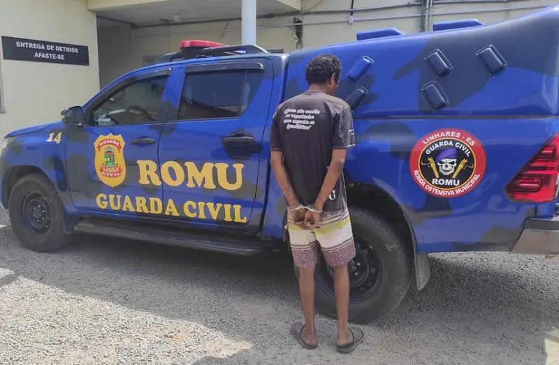 GCM cumpre mandado e prende homem no Araçá, Linhares