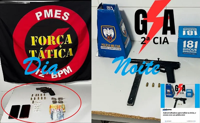 Menor apreendido 2 vezes no mesmo dia, bairro e circunstâncias em Linhares