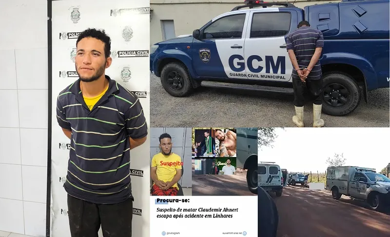 Morte de Claudemir Ahnert: GCM prende suspeito procurado pela justiça de Linhares