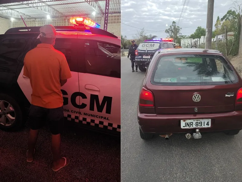 Gol roubado é recuperado pela GCM em Linhares. “Comprei do vizinho”
