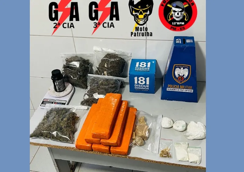Quilos e mais quilos de drogas apreendidos pela PM em Linhares