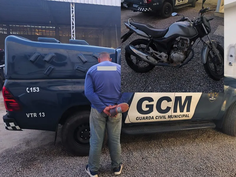 Mandado de prisão cumprido e moto recuperada pela GCM em Linhares