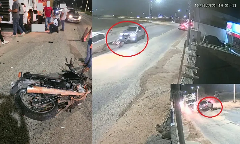 Motociclista ferido em acidente no São José, Linhares