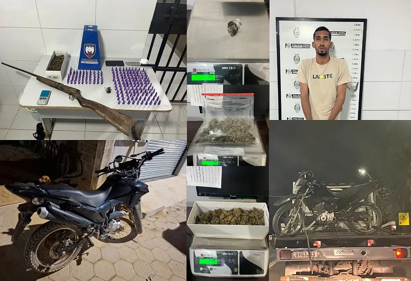 Muita droga apreendida pela PM em Linhares. Suspeito detido e outro escapa