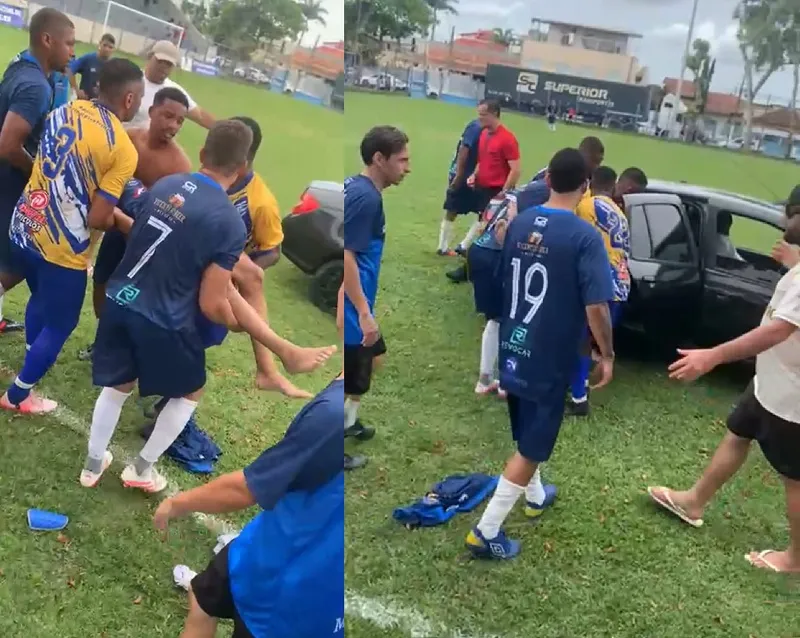 Jogador passa mal durante partida de futebol amador em Linhares