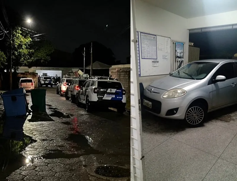 Tiros: Carro vai parar dentro do Posto de Saúde durante ocorrência policial em Linhares