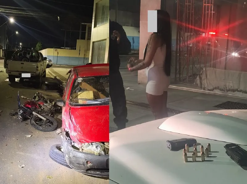 Garota de programa sequestrada por cliente em Linhares. Teve troca de tiros e acidente