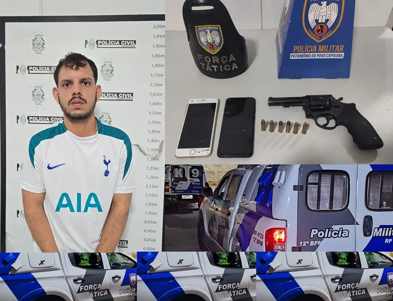 Irmãos abordados em Linhares, arma apreendida e um deles preso