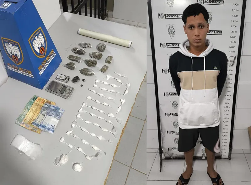 “Devo ao agiota”: Detido com drogas tenta se justificar ao GA em Linhares